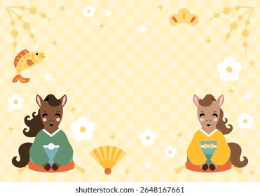 New Year's Sale banner for the Year of the Horse. 2026 Chinese New Year. Cute background for sale. Horse 2026. New Year's Sale background for the Year of the Horse	
