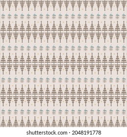 New Year's seamless pattern. Christmas tree and gifts. Pastel colors