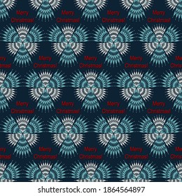 New Year's seamless pattern. Vector background illustration