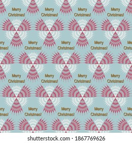 New Year's seamless pattern. Vector background illustration