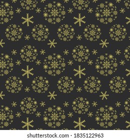 New year's seamless patterns on a dark background