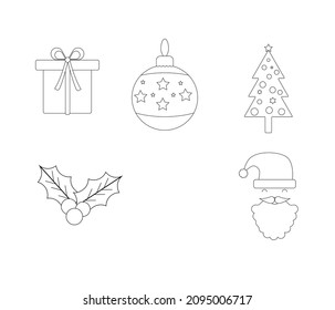 New Year's set with 5 elimination black and white.