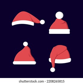 New Year's set of bright decor elements. Vector illustration.