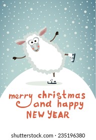 New Year's Sheep - Illustration