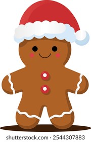 New Year's smiling gingerbread man