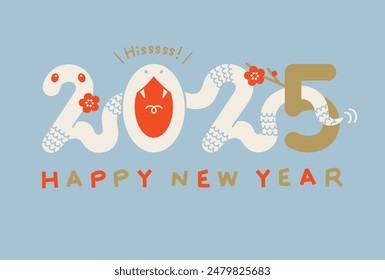 New years snake greeting card in 2025