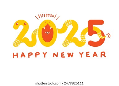 New years snake greeting card in 2025