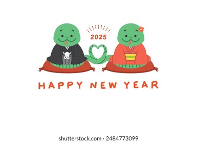 New years snake greeting card in 2025