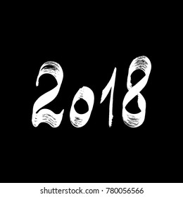New Years is soon. 2018 - figures on a dark background.