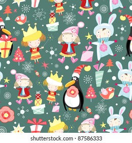 New Year's texture with children