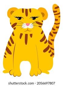 Tiger des Neujahrs in Vektorgrafiken auf transparentem Hintergrund
