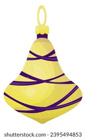 New Year's toy for the Christmas tree. vector holiday illustration