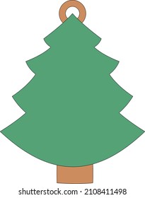 New Years toy green Christmas tree