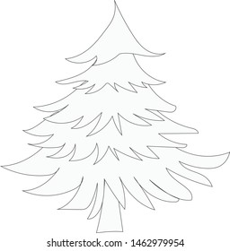 New Year's tree. Tree icon isolated on white background. Tree simple sign icon. Christmas tree. painting