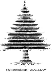 Neujahrsbaum, übersetzt in Punktmatrixform.