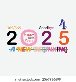 A New Year's typography t-shirt typically features bold, festive text celebrating the arrival of the new year. It may include playful, eye-catching fonts with phrases like "Happy New Year" "2025"