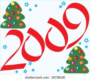 new year's vector card
