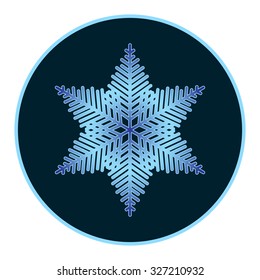 New Year's vector snowflake for your design. Web icon saved in EPS8.