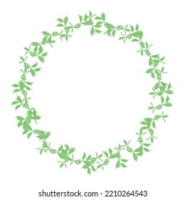 New Year's wreaths green on a white background