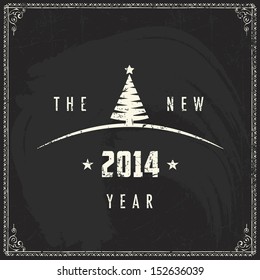 new years new year classical chalk script mark on a blackboard new years laughing classical holiday star black vacation scene border xmas classic ornate luxurious dancing santa ornamental traditional