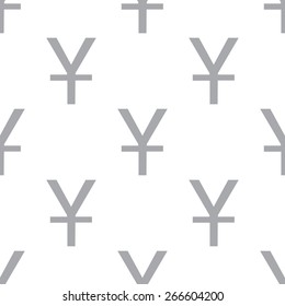 New Yen white and black seamless pattern for web design. Vector symbol