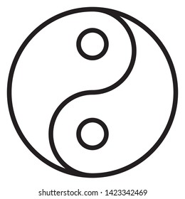 new yin yang icon vector  design