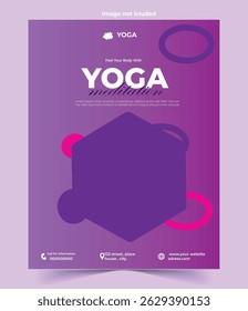 new yoga meditation flyer design