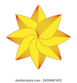 nova flor de colarinho amarelo digin com fundo branco