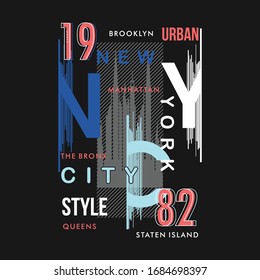 new york abstract graphic vector  design inspiration  good for t shirt print