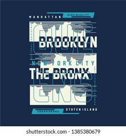 new york abstract and line graphic design t shirt typography vector illustration for ready print