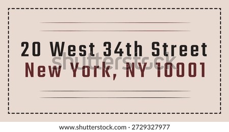 NEW YORK ADDRESS LABEL PATCH FOR KIDS, BOYS, AND MENS SPORTSWEAR DESIGN