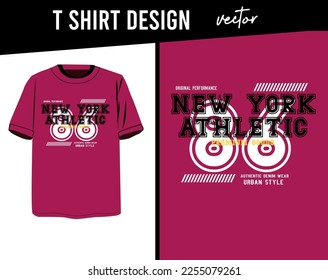 new york ahtletic,t-shirt design fashion vector