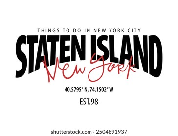 New York America retro vintage quote typography. Vector illustration design.