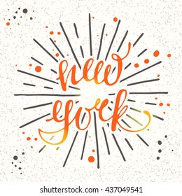New york. American state. Lettering. Modern calligraphy. Hand drawn vector illustration.