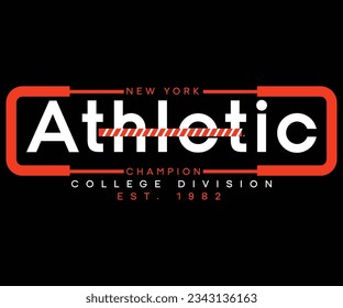 New York Athletic , typography graphic design, for t-shirt prints, vector illustration