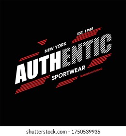 New York Authentic Sportwear Vintage Fashion Stock Vector (Royalty Free ...