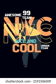 New York Awesome Team,t-shirt Design Fashion Vector