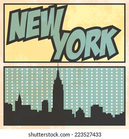 new york background, illustration in vector format