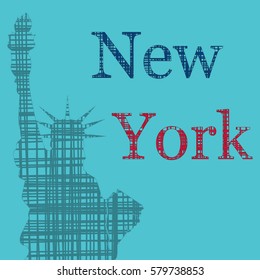 New York banner, background