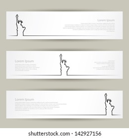 New York banners - vector illustration