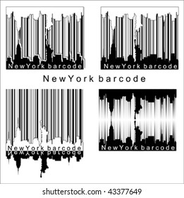 New York bar code
Isolated over background and groups, vector illustration