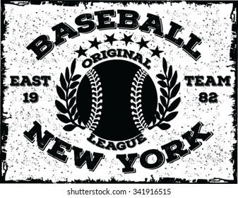 New York Baseball vector print and varsity. For t-shirt or other uses in vector.