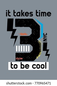 new york to be cool,t-shirt print poster vector illustration