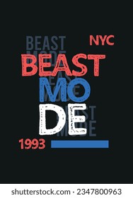 modo bestia nueva york,vector de diseño de camisetas