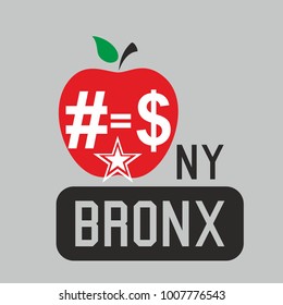 New york big apple graphic design vector art