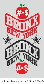 New york big apple graphic design vector art