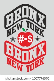 New york big apple graphic design vector art