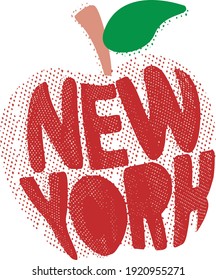 New York the Big Apple Pop Art Inspired Modern Art Design