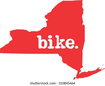 New York bike state vector sign