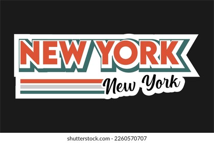 New York with black background 